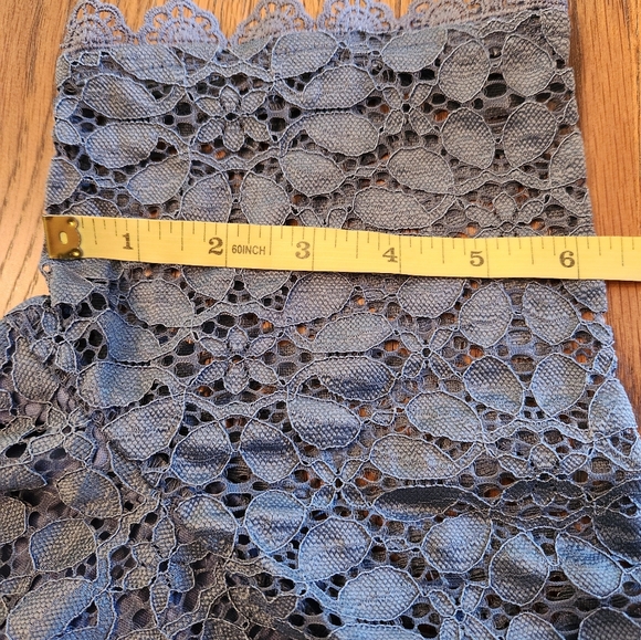 Baltic Born Venice Lace Maxi Dress Crossover Neck Blue Size Large - Picture 10 of 12